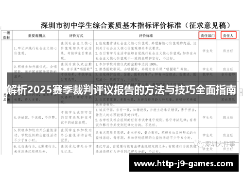 解析2025赛季裁判评议报告的方法与技巧全面指南 解析2025赛季裁判评议报告的方法与技巧全面指南